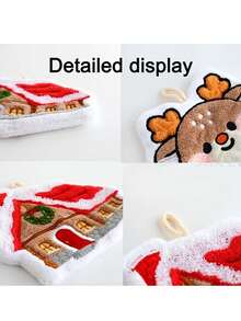 1pc Christmas Themed Hanging Hand Towel, Featuring Santa Claus, Snowman, Reindeer And Christmas Tree House Design, Suitable For Home, Kitchen, Bathroom, Hotel, B&B, Restaurant, Cafe And Christmas Party Occasions - One Size Fits All - View 11