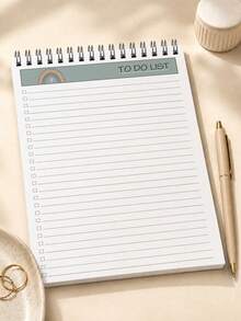 1pc Undated Daily Planner To-Do List Notepad With Checkboxes And Lined Task Area, Minimalist Work Plan Task Tracking, Office Desk Accessory Office Supplies - A5 - View 7