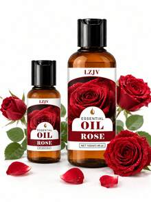 [Upgraded Press-Type] 100/30ml Rose Essential Oil, Suitable For Reed Diffusers, Humidifiers, DIY Scent Sachets, Candle Making, Air Purification, Perfect Gift For Friends And Family, Long-Lasting Fragrance - [Pump Bottle] Rose Essential Oil - View 6