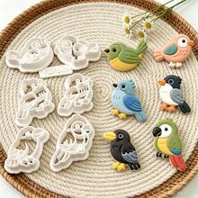 7Pcs Assorted Bird Shape Polymer Clay Cutters Set Parrot Sparrow Style Clay Molds DIY Handmade Earring Pendant Jewelry Craft Supplies - 7pcs - View 4
