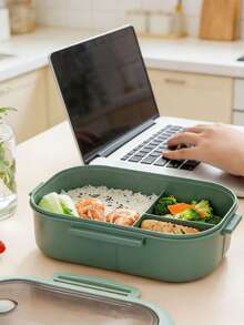 Large Capacity School Lunch Box, Bento Box With Built-In Utensils, Adult Lunch Box, Microwave , Lunch Bag, Suitable For Home, School, Office, Travel, Back To School, Outdoor Picnic - Multicolor - View 8