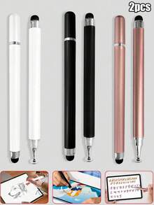 Bút cảm ứng 2 trong 1 đầu kép, bút cảm ứng màn hình phổ biến, tương thích với iPad, điện thoại, điện thoại Android, máy tính bảng, đầu nhọn, phù hợp cho vẽ nghệ thuật kỹ thuật số, phác thảo, viết và sử dụng văn phòng - Xem 3