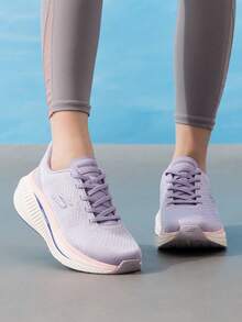 Skechers 女款輕量休閒鞋 GO WALK MAX CUSHIONING ARCH FIT 女款健走鞋 舒適吸震透氣運動鞋 125581-LAV - 薰衣草色 - 查看 2