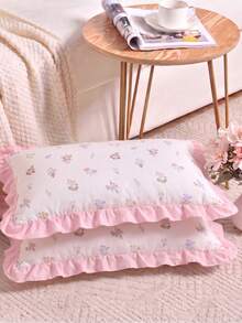 1/2 buah Sarung Bantal Motif Bunga Kecil Warna-warni, Desain Minimalis, Multifungsi, Kain Poliester Minimalis Modern, Lembut dan Nyaman, Cocok untuk Kamar Tidur Utama, Kamar Tidur Tamu, dan Kamar Tamu - MultiWarna - View 2