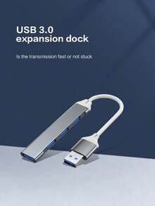 Reletech USB Splitter 3.0 Aluminum Alloy HUB Hub High-Speed 4-Port USB Docking Station One Drag Multi Interface Converter Laptop External Key Mouse USB Adapter - View 2