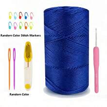 Ice Silk Shiny Yarn, Flat Polyester Satin Ribbon Yarn, Crochet Polyester Tassel Rope - Perfect For Sun Hats, Bags, Wallets, Shoes, Mats And DIY Crafts, Crochet Knitting, Crochet Yarn, Thread - Multicolor - View 31