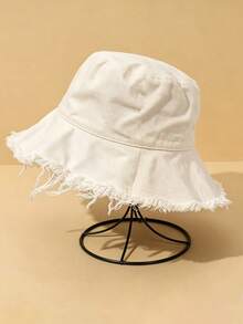 Solid Color Original Trim Bucket Hat, Perfect Gift For Girlfriend - Beige - View 8