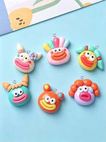 10/20/100pcs Cartoon Glossy Big Mouth Pendant Charm DIY Handmade Keychain Bag Charm Accessory - Cookie Monster - View 2