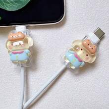 2pcs Cartoon Cute Data Cable Protectors, Compatible With Apple Phone Accessories Data Cable Protectors - Durable, Anti-Break, Elegant Design - Multicolor - View 12