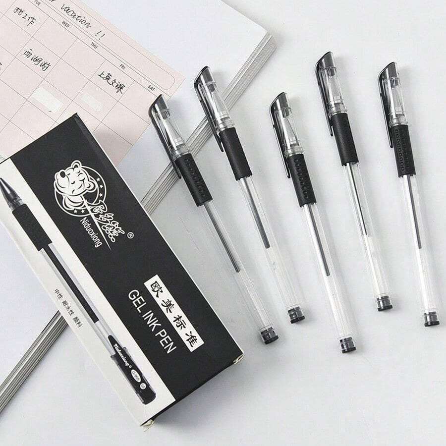 Cactus Oil-Based Pen, Cute Neutral Pen, Creative Stationery, Fresh Minimalist Signing Pen, Student Exam Pen - Black - View 1