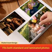 This Photo Album Is Suitable For 4*6inch Photos, Large Capacity, Full Landscape Slip-In Design, 6 Inch 200 Photos, Suitable For Storing Documentary Snapshots, City Landscapes, Small Party Photos, Simple And Versatile, Highly Practical. - 1PC - View 4