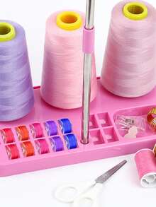 Three-Roll Sewing Machine Thread Stand - For Home Embroidery, Detachable Sewing Storage Stand, Sewing Machine Special Thread Stand,Suitable For Families And Handmade Sewing Studios - Multicolor - View 7