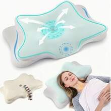 Butterfly Memory Pillow - Neck Support Pillow For Adults, Sleep Aid Traction Pillow For Students, Multi-Functional Memory Pillow, Wide Pillow Surface Design For Scientific Head And Neck Support, Relieves Tension And Discomfort, Naturally Fits Head And Neck Curves For Stable Support, Dual-Sided Design To Meet Various Sleeping Positions, Stain-Resistant And Easy To Clean, All-Season Style, Suitable For Adults, Students, Elderly And Other Groups - Butterfly-shaped Memory Pillow - View 2
