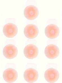 2pcs Reusable Seamless Silicone Nipple Covers, Invisible Breast Lift Tape, Anti-Slip Pasties, Solid Color Bra Accessories, 100% Silicone, Hand Washable,Easy To Clean Bra Accessories,Fits All Bust Sizes - Multicolor - View 7