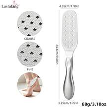 LUSLUKING Stainless Steel Foot File, Dual-Sided Callus Remover For Feet, Professional Pedicure Foot Scrubber, Coarse & Fine Heel File, Easy To Clean, Washable & Reusable For Smooth Soft Fee - Multicolor - View 11