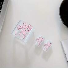 3pcs Pink Cherry Blossom Pattern Data Cable Protective Set, Anti-Breakage Cable Organizer, Compatible With IPhone 20W/18W Charger - Multicolor - View 6