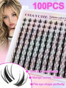 100pcs Fluffy Single Lash Extensions, D Curl, Voluminous & Long, 10-18mm Length, Suitable For DIY Eyelash Extensions, Beginners Can Easily Create Perfect Lashes At Home, Ideal Gift For Women And Girls - D - View 6