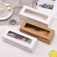 10/30 piezas Cajas de papel plegables con ventana transparente, cajas de regalo rectangulares, cajas de exhibición con tapa abatible, cajas de almacenamiento, DIY, fiesta, cumpleaños, vacaciones, boda, suministros de exhibición y embalaje para la fabricación de joyas - como se muestra - Ver 8
