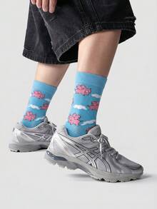 1/5/10 Pairs Men's Mid-Calf Socks, Car Pattern Versatile Unisex Sports Style Long Socks, Fun Socks, Crazy Happy Socks - Multicolor - View 4
