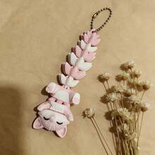 3D Printed Cat Keychain Pendant, Cute Little Fox Movable Integrated Joint Accessory, Popular Decorative Item - Multicolor - View 7