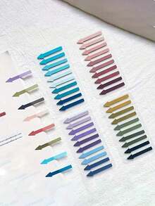 1 buah PET Arrow Index Tab, Semi-Transparan, Dapat Ditulis, Warna Fluorescent Morandi, Lipatan N, Perekat, Pembatas Halaman, Label Klasifikasi Buku, Label Catatan Bacaan Siswa, Tab Indeks Klasifikasi Dokumen Kantor - Satu-Ukuran - View 10