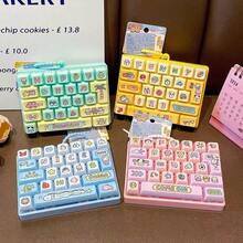 Chaodouxiong 1pc Adult Keyboard Stress Relief Fingertip Keycap Keychain, 26-In-1 Keyboard Stress Relief Button Fingertip Clicker, Fun Stress Relief, Suitable For Focus And Calm During Work Or Study, Pass Time,14+ - Multicolor - View 3