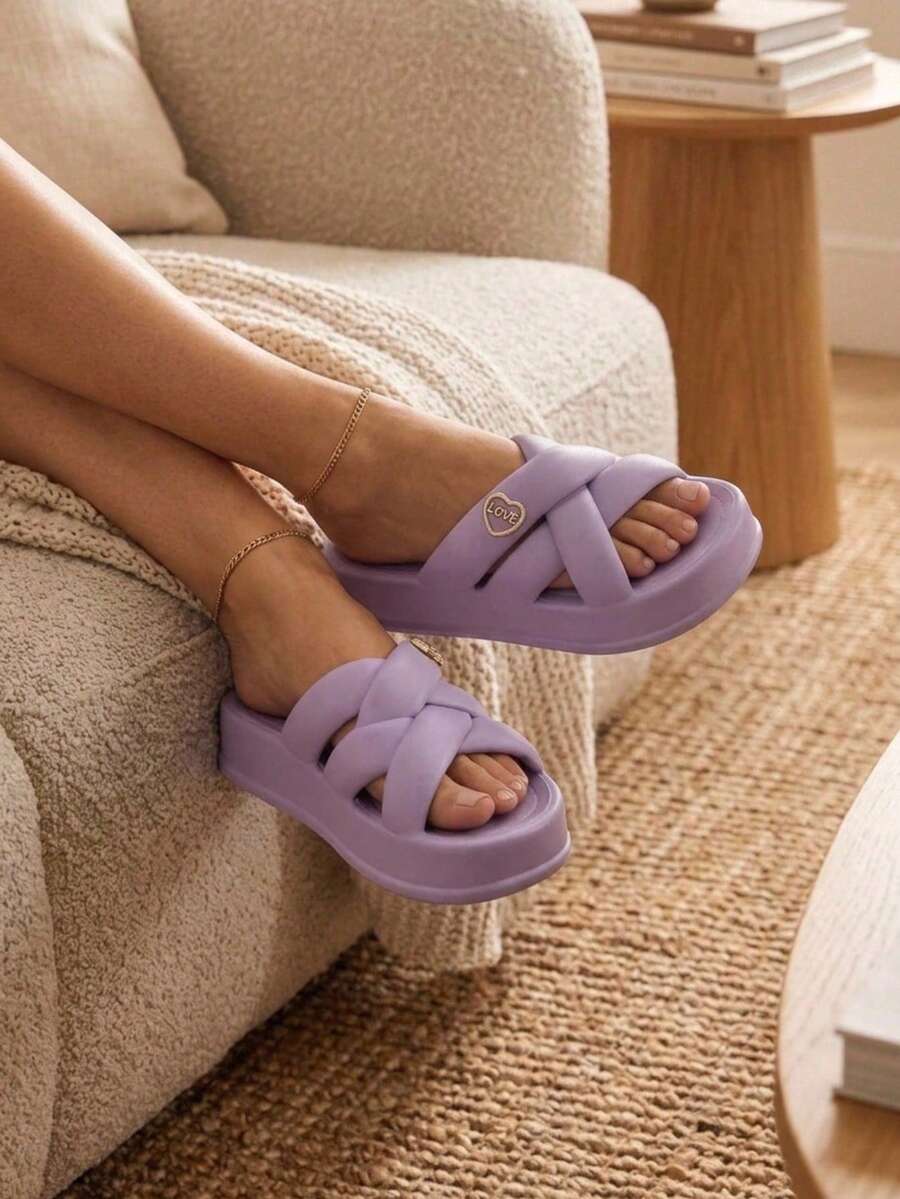 Women Slides - Lilac Purple - View 1