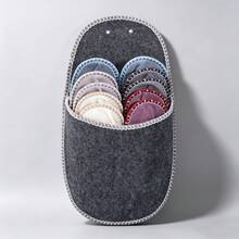 5-Piece Set Of Grey Felt Slippers, Size Options: 37/39, 40/43, 43/45 - Multicolor - View 1