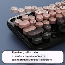 MOFii ANNI Gradient Bluetooth Wireless Keyboard With Magnetic Cute Doll, 2.4G USB & Bluetooth Dual Modes, Aesthetic Compact Keyboard For Laptop Tablet Phone, Batteries Not Included - View 7