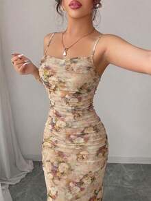 Women Midi Dresses - Brown - View 11