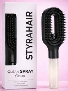 2-In-1 Spray Hair Comb With Built-In Water Spray Function; Suitable For Both Wet And Dry Hair; Ideal For Women With Curly Or Thick Hair; Works With Curly, Straight, And Wavy Styles; Moisturizing Comb; Essential Travel Hair Accessory. - A - View 14