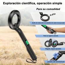 High-Precision Portable Handheld Metal Detector For Coins, Silver, And Jewelry - Black - View 4