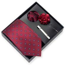 AlanKing Paisley Pattern Design Men's Tie Set Gift Box, Contrasting Color Combination Emphasizing Unrestrained Style, Perfect For Parties And Casual Holidays - Multicolor - View 10