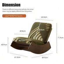 Comfortable Rocking Chair, High-Quality Upholstered Armchair, Solid Wood Frame, Perfect For Various Living Areas, Accent Reading Chair For Bedroom And Living Room - 綠色 - 查看 2