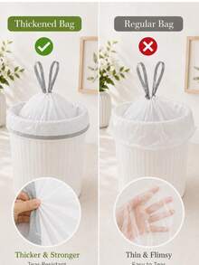 105/45 Drawstring Trash Bags, Reusable Garbage Bags Trash Can Liners, For Back To School Dorm, Bathroom, Kitchen, Bedroom, Office, Apartment, Travel And Small Trash Cans Daily Home Cleaning - Multi-color Style - View 4