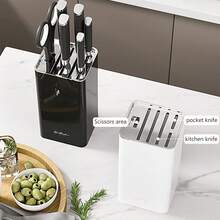 Aimall Kitchen Knife Storage Rack Plastic Multi Functional Holder For Knives Scissors AU - View 7