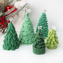 Zhonghui Mold 3D Christmas Tree Silicone Candle Mold Pine Tree Snowflake Wax Mold DIY Scented Candle Making Supplies Holiday Home Decoration Gift - Tree - View 3