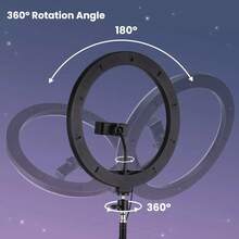 12/14 Inch Dimmable LED Ring Light Strip Kit, 2M Extendable Tripod Stand With Universal Phone Holder, Multi Brightness Selfie Ring Light For Makeup, Portrait Photography, Video Recording & Live Streaming Content Creation - Multicolor - View 6