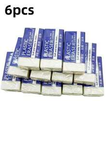 6/10/12/24/60pcs Minimalist White Eraser Set, Exam Eraser, Easily Erase Pencil Marks Without Leaving Traces, Creative Stationery Office Supplies, Back To School - A - View 8