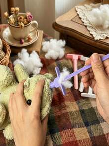 3D-Printed Doll Stuffing Tool Set - Ergonomic Handheld Filling Helper For Plush Toys, Fabric Crafts | Complete DIY Stuffing Kit For Stuffed Animal Making, Repair & Handmade Creations, A Stuffing Tool For Dolls, Specifically Designed - Multicolor - View 9