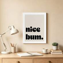 1pc Canvas Poster, Beautiful Butt Poster, Living Room Wall Decor, Bedroom Wall Decor, Home Decor, Unframed Gift, Birthday Graduation Gift - Black and White - View 10