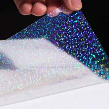 300*21cm Brand-New Self-Adhesive Cold-Pressed Film, Small Dot Pattern Cold-Pressed Film, Holographic Label Self-Adhesive Laminated Film And Transparent Cold-Pressed Vinyl Craft Products Can Be Used Without Heating And Laminating Machine - Circular Dots - View 6