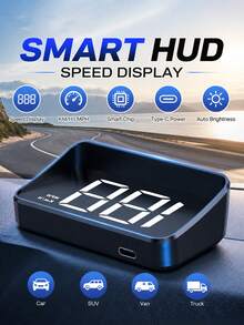 Car HUD Head-Up Display/Head Up Display+Number Plate HD Projection Real-Time Speed Compatible With 99% Of Car Models Speed/Speed/Mileage Monitoring Plug And Play - Head-up Display - View 11