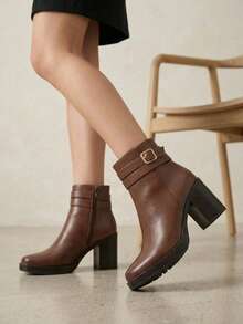 Women Ankle Boots & Booties - Brown - View 3