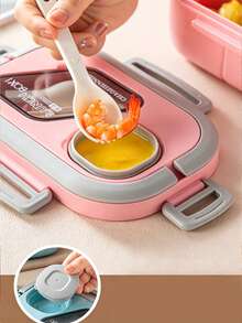 2pcs Creative Macaron Color Bento Box, Convenient Lunch Box Set With Built-In Utensils, Student Meal Box, Large Capacity Food Container, Portable Lunch Box, Suitable For Students, Office Workers And Outdoor Picnic Food Carrying - Multicolor - View 8