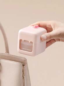 1pc Portable Travel 2-In-1 Makeup Remover Dispenser, Compact Plastic Storage Box, Suitable For Makeup Remover And Nail Polish Remover, Pocket Size, Ideal For Travel And Business Trips, Flip Top Design, For Skincare And Nail Care Storage - Multicolor - View 8