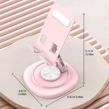1pc 360° Rotatable Aluminum Alloy Adjustable Tablet Stand, 360° Rotatable Folding Tablet Holder, Universal Smartphone Tablet Desktop Stand With Multi-Angle Silicone Non-Slip Base, Back To School Supplies - Multicolor - View 9