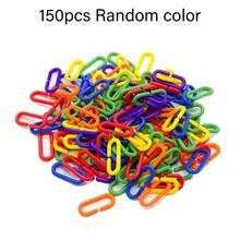 200pcs/100pcs Rantai Plastik, Warna Campuran Pelangi DIY Rantai Klip Bentuk C Kait Ayunan Mainan Sangkar Panjat, Cocok Untuk Burung, Sugar Glider, Tikus, Burung Beo - View 13