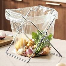 1 buah Rak Penyimpanan Kantong Sampah Lipat untuk Dapur, Tempat Sampah Lipat Sederhana untuk Wastafel - Rak penyimpanan kantong sampah - View 2