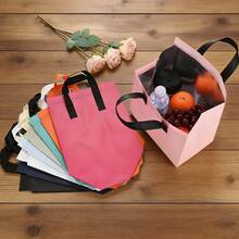 1/5/10pcs Pink Insulated Delivery Bag, Thermal Cooler Bag, Food Delivery Insulated Bag, Shopping Insulated Bag, Bulk Packaging, No Direct Contact With Food, Cold And Heat Retention, Portable And Durable, Suitable For Food Delivery, Pickup And Home Use - Multicolor - View 11
